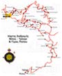 Χάρτης διαδρομής Βόλος - Τρίκερι και Γύρος Πηλίου